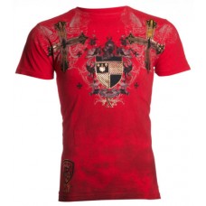 Raw State AFFLICTION Men T-Shirt REDEMPTION Cross Tatto